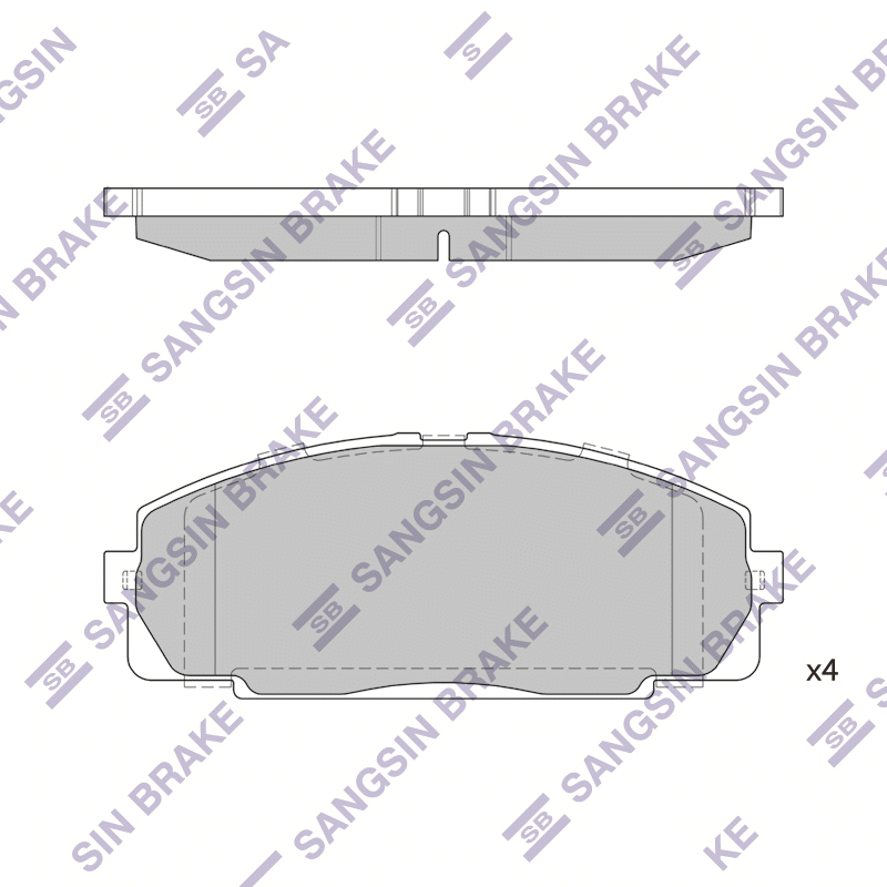 Передние тормозные колодки Sangsin SP2077