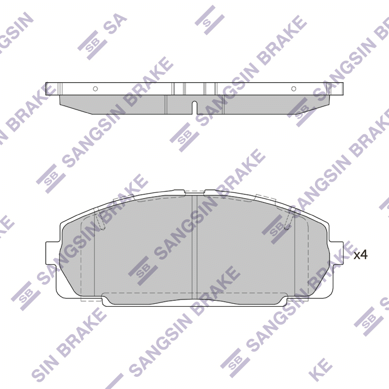 Передние тормозные колодки Sangsin SP2077A