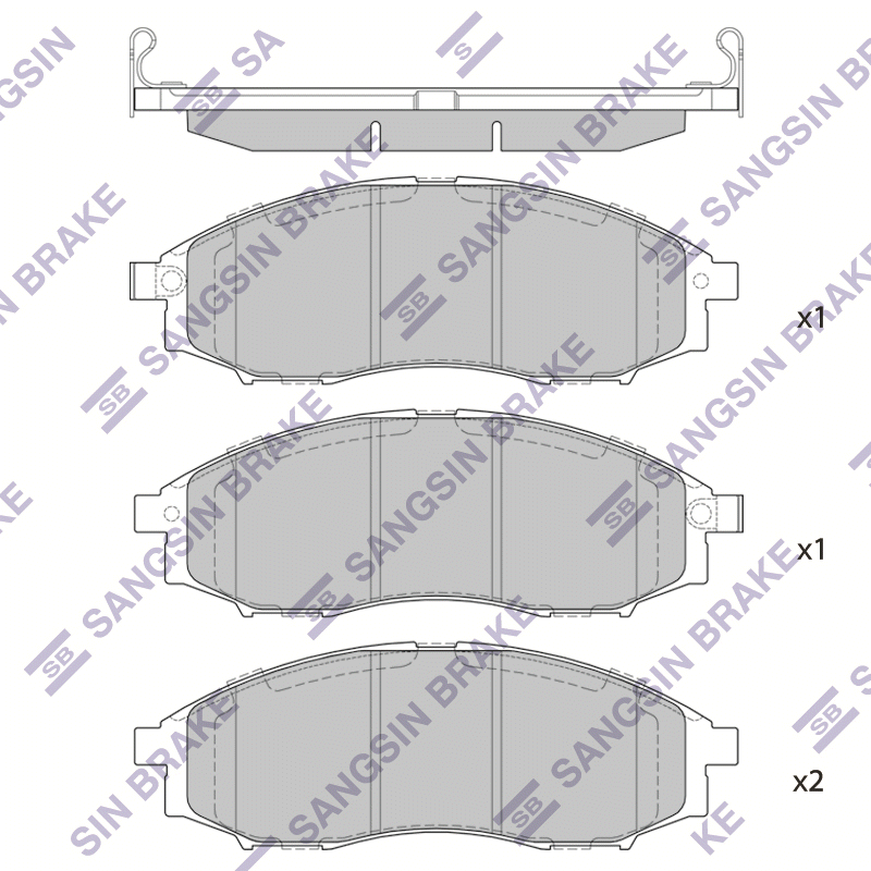 Передние тормозные колодки Sangsin SP2078