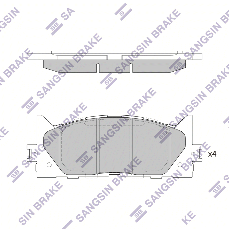 Передние тормозные колодки Sangsin SP2080