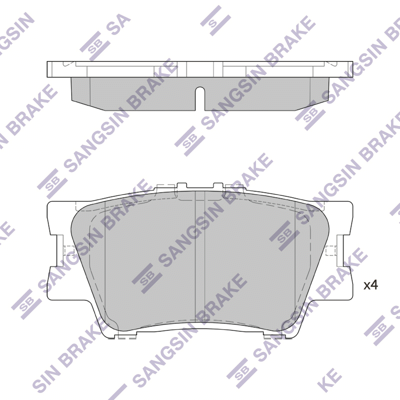 Задние тормозные колодки Sangsin SP2081