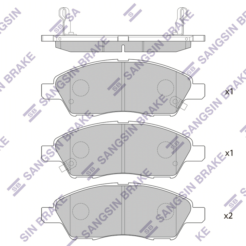 Передние тормозные колодки Sangsin SP2084