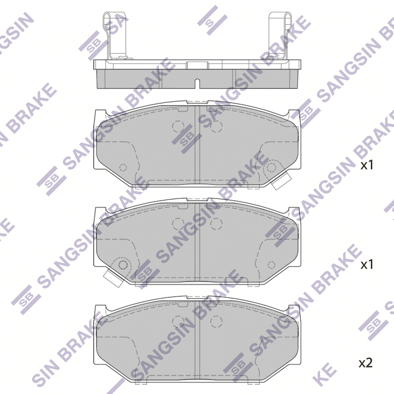 Передние тормозные колодки Sangsin SP2086