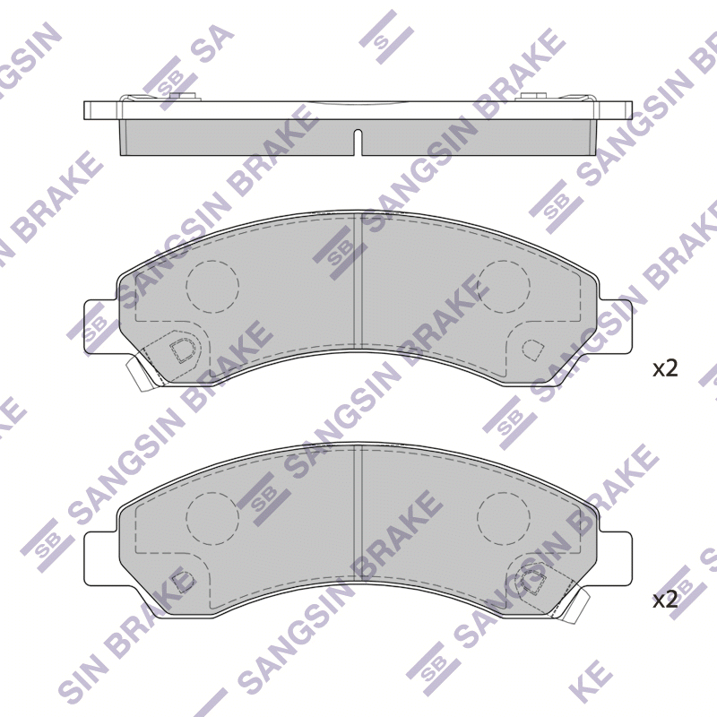 Передние тормозные колодки Sangsin SP2088