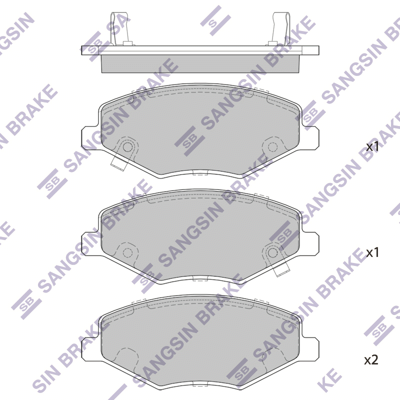 Передние тормозные колодки Sangsin SP2092