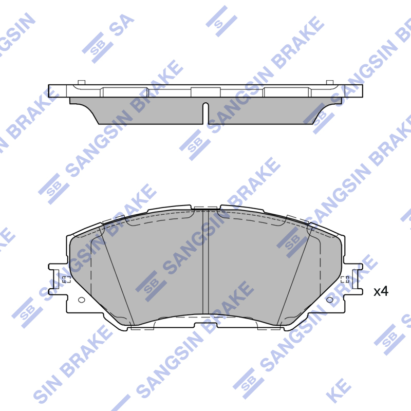 Передние тормозные колодки Sangsin SP2093