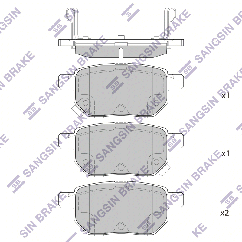 Задние тормозные колодки Sangsin SP2094