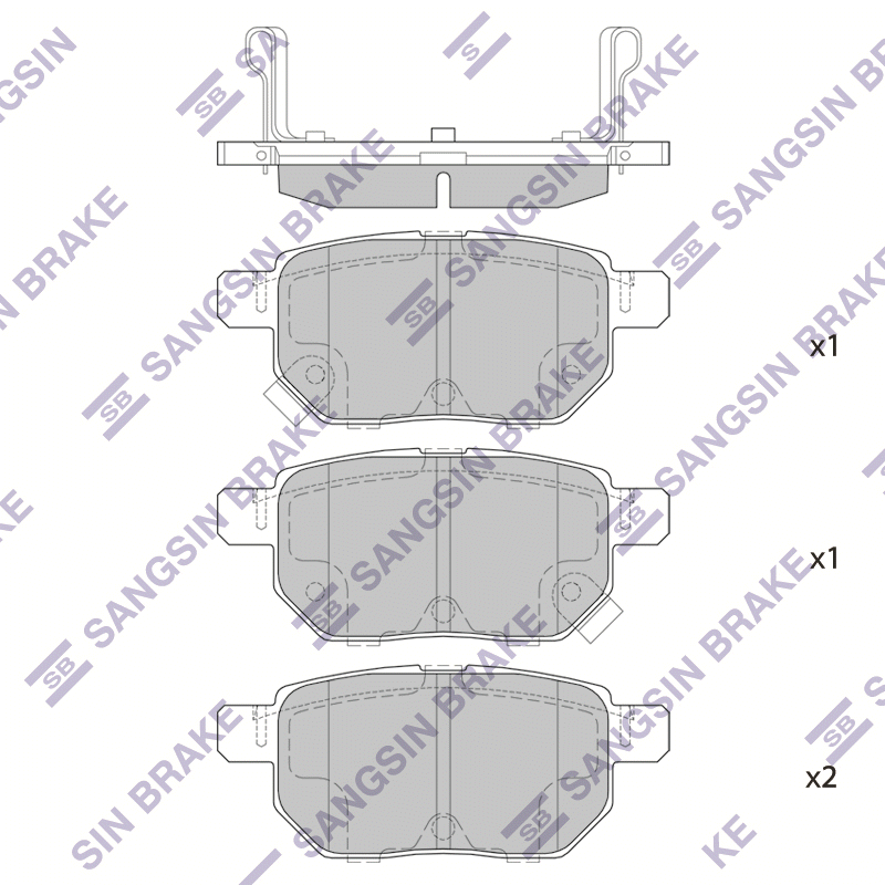 Задние тормозные колодки Sangsin SP2094H