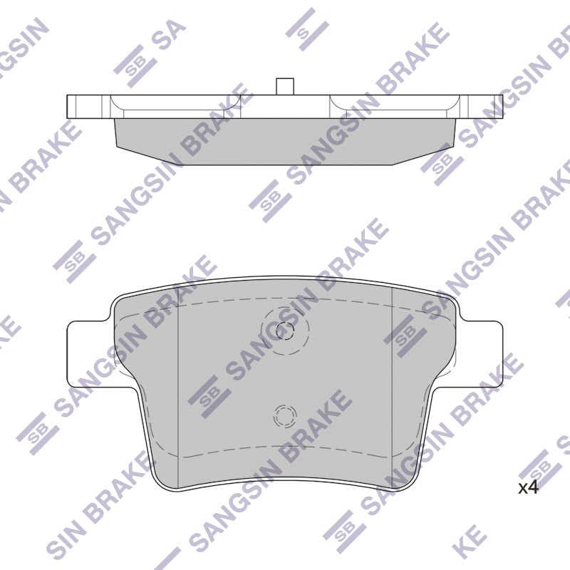 Задние тормозные колодки Sangsin SP2095