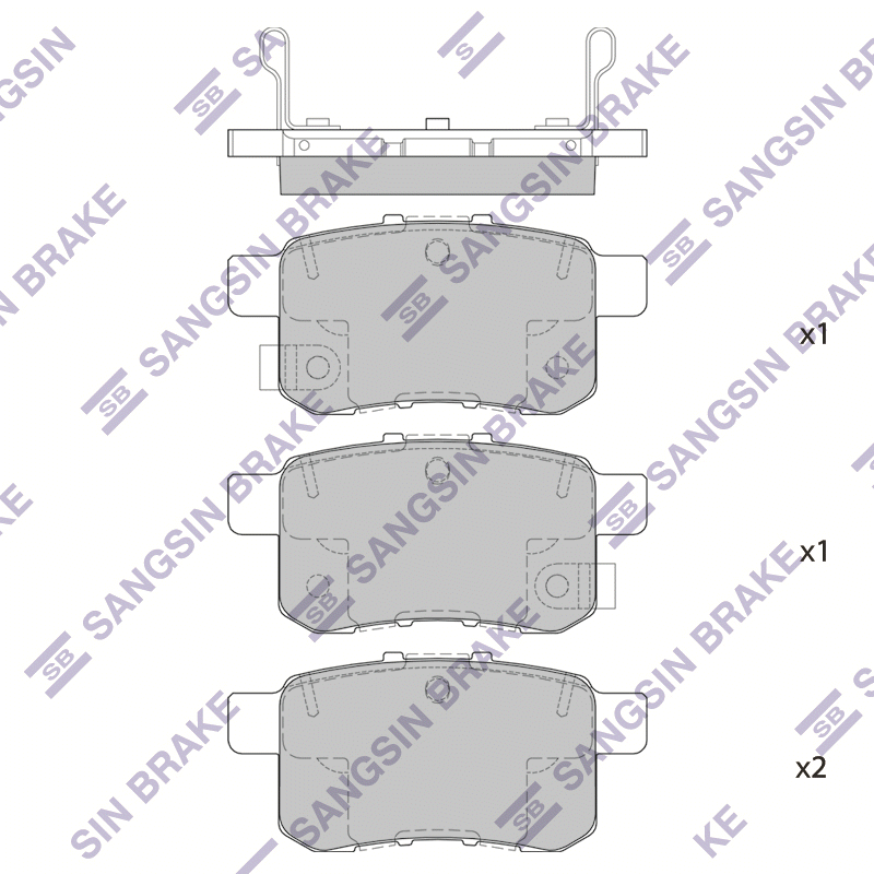 Задние тормозные колодки Sangsin SP2103