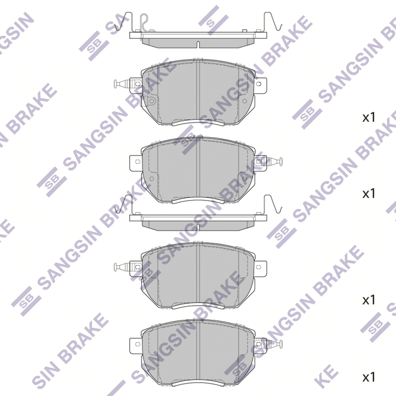Передние тормозные колодки Sangsin SP2107
