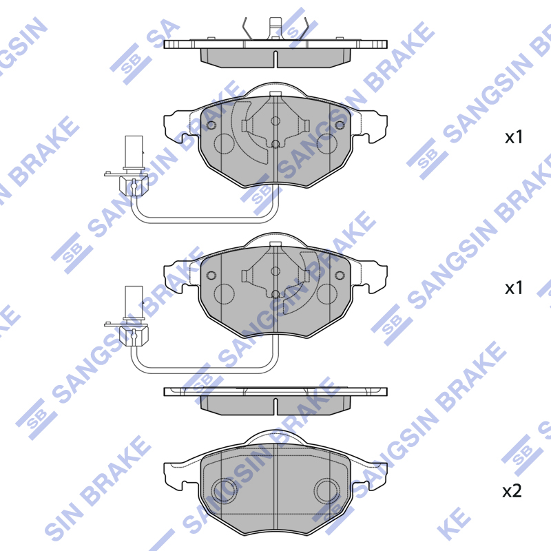 Передние тормозные колодки Sangsin SP2110