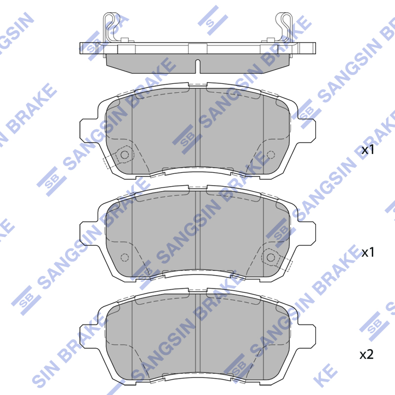 Передние тормозные колодки Sangsin SP2113B