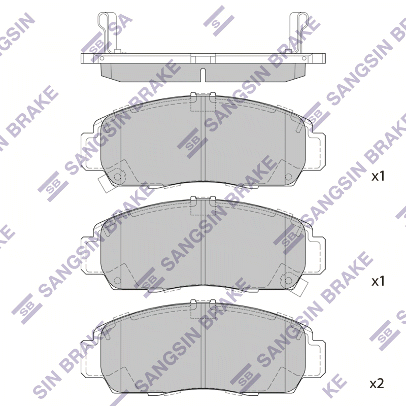 Передние тормозные колодки Sangsin SP2114