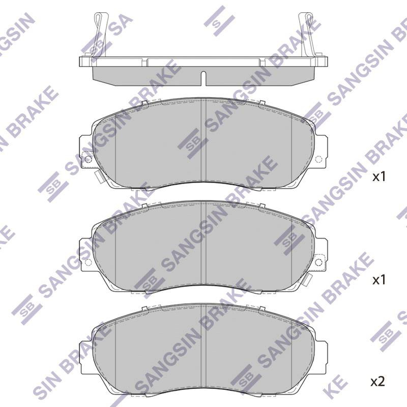 Передние тормозные колодки Sangsin SP2115