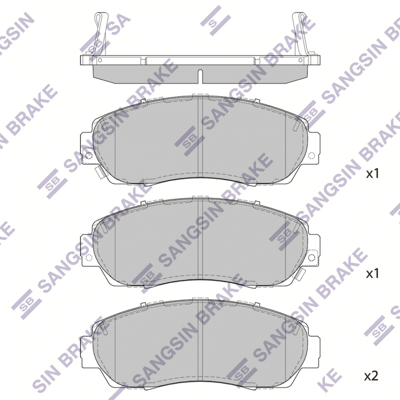 Передние тормозные колодки Sangsin SP2115A