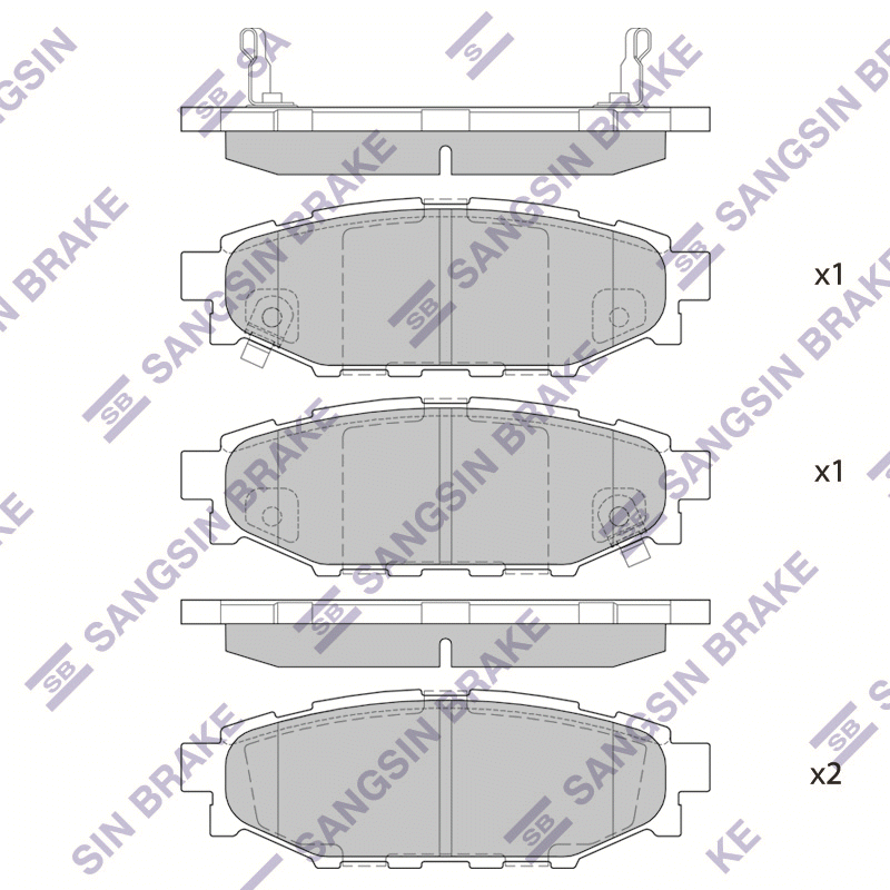 Задние тормозные колодки Sangsin SP2118