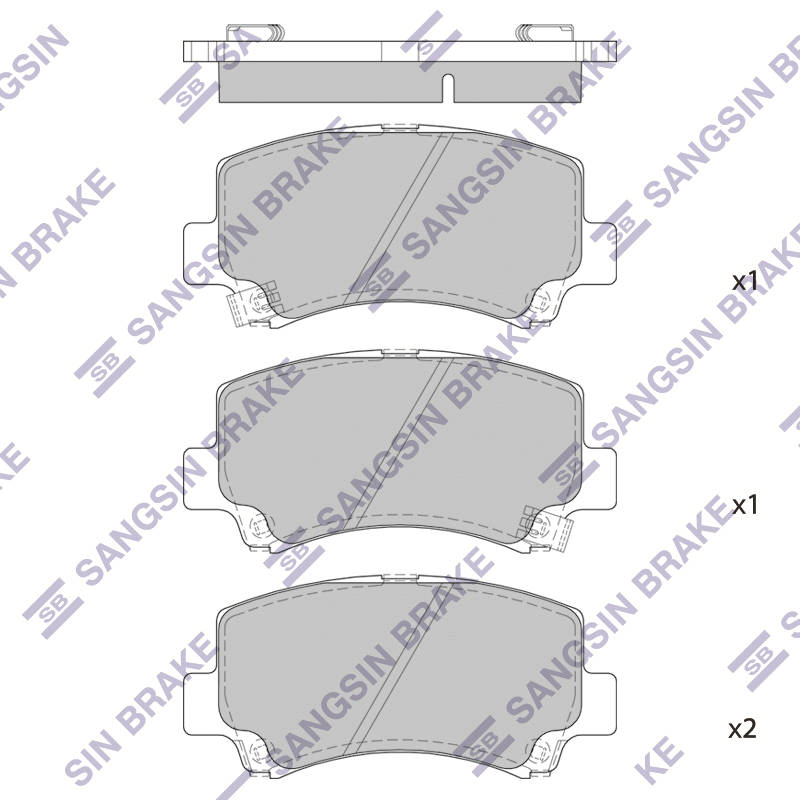 Передние тормозные колодки Sangsin SP2125