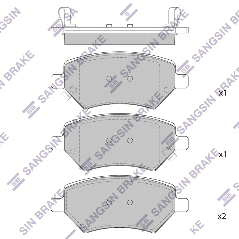 Передние тормозные колодки Sangsin SP2134
