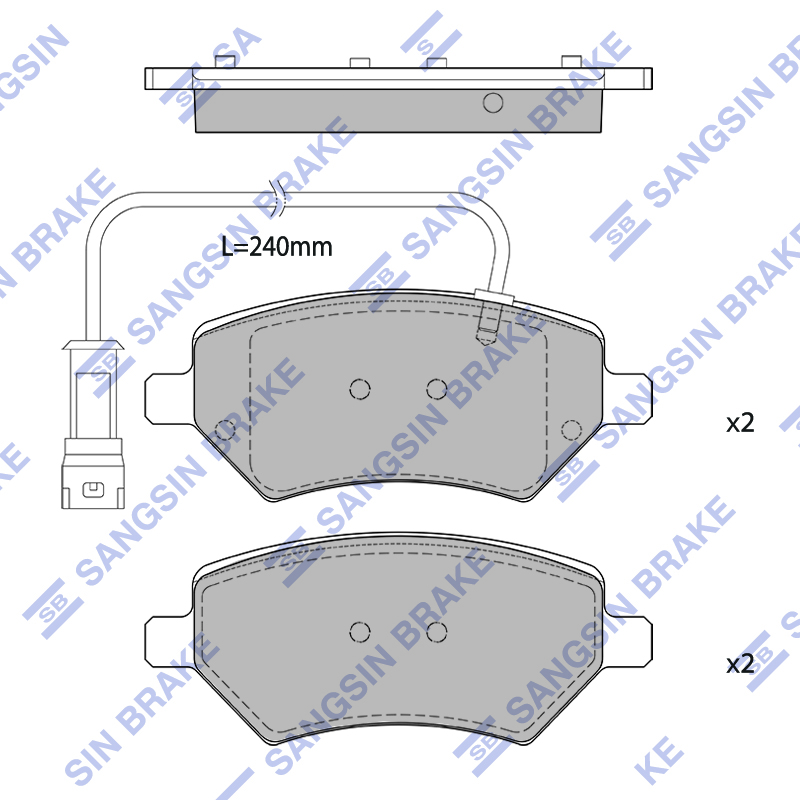 Передние тормозные колодки Sangsin SP2134A