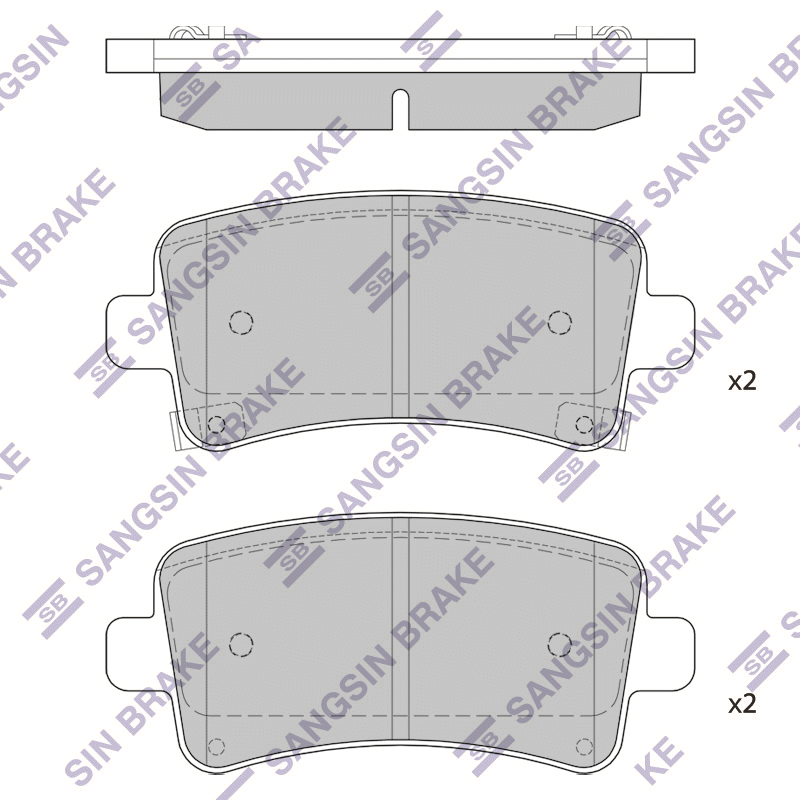 Задние тормозные колодки Sangsin SP2135