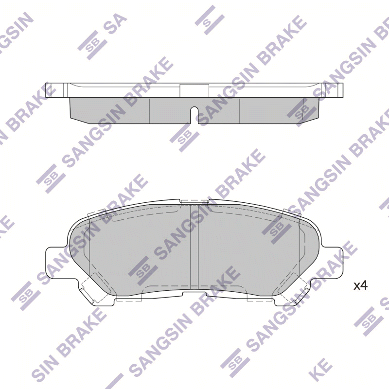 Задние тормозные колодки Sangsin SP2136