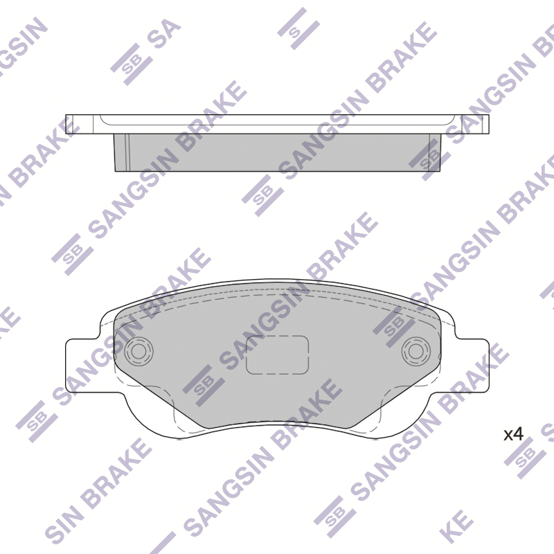 Передние тормозные колодки Sangsin SP2141