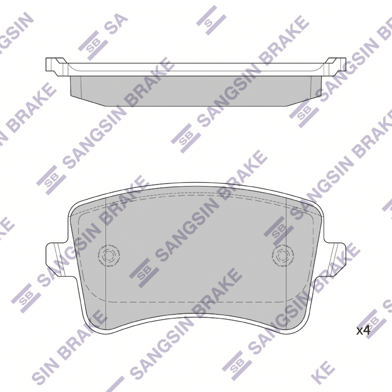 Задние тормозные колодки Sangsin SP2146