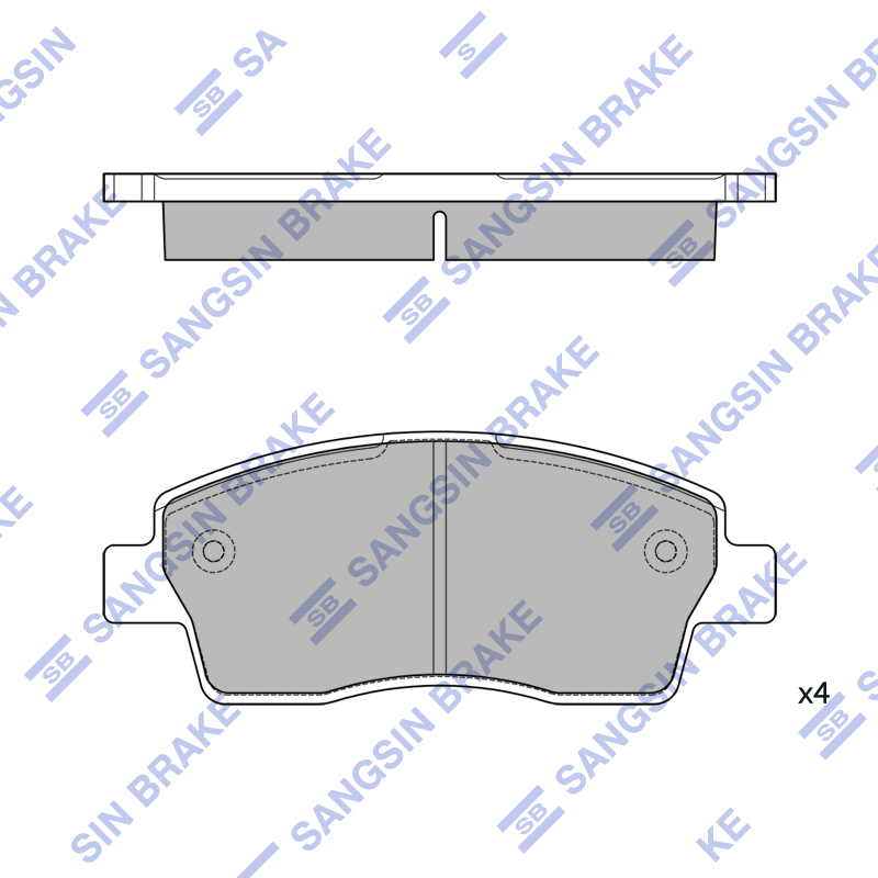 Передние тормозные колодки Sangsin SP2147
