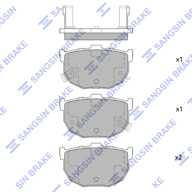 Передние тормозные колодки Sangsin SP2150