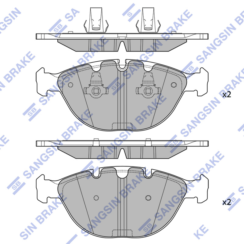 Передние тормозные колодки Sangsin SP2170