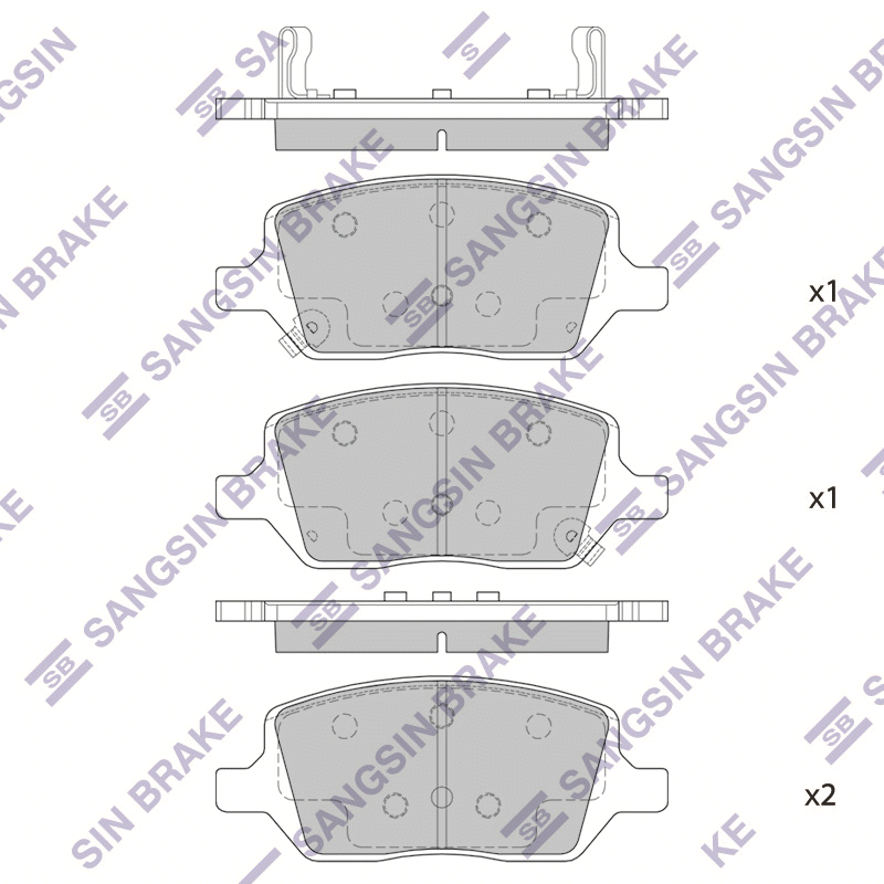 Передние тормозные колодки Sangsin SP2178