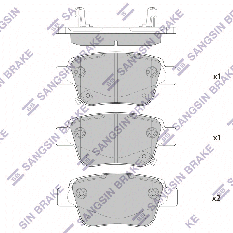 Задние тормозные колодки Sangsin SP2184