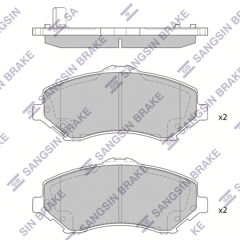 Передние тормозные колодки Sangsin SP2185