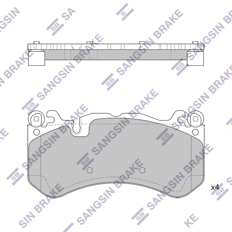 Передние тормозные колодки Sangsin SP2187