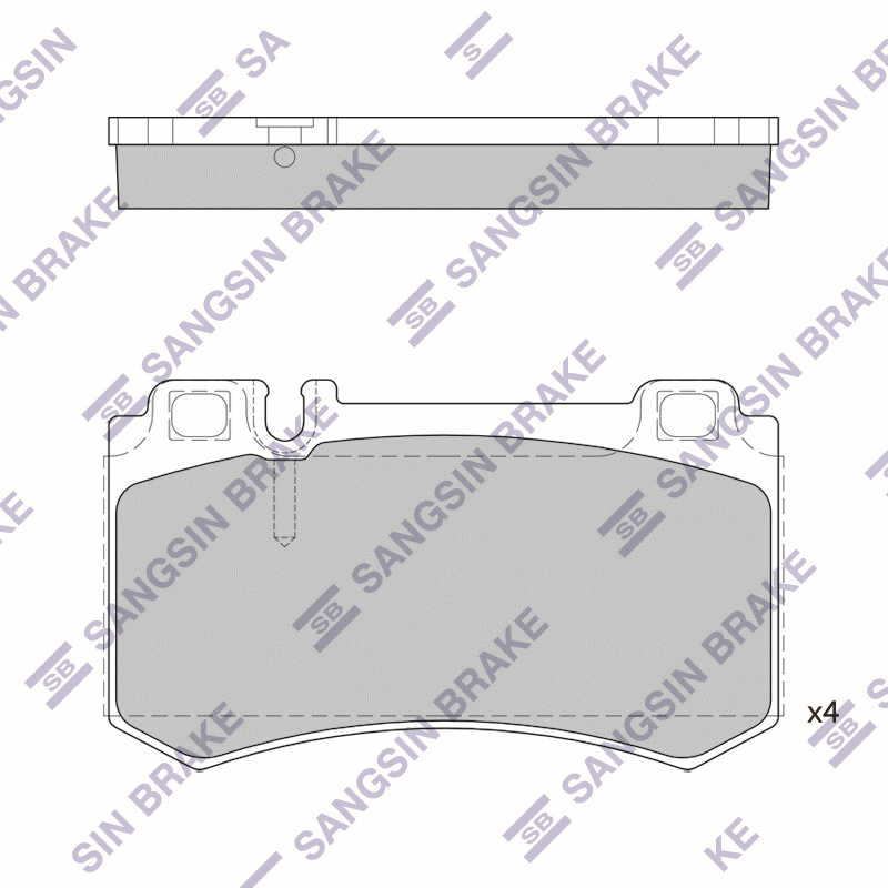 Задние тормозные колодки Sangsin SP2188