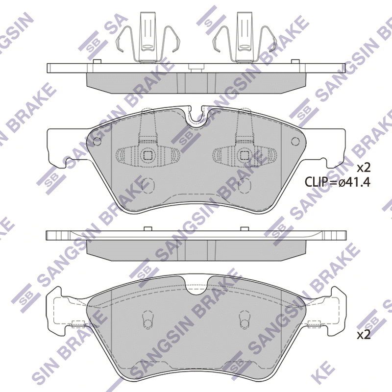 Передние тормозные колодки Sangsin SP2189