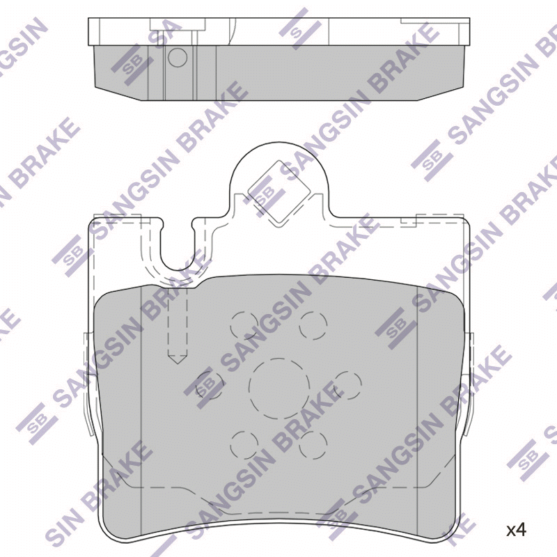 Задние тормозные колодки Sangsin SP2192