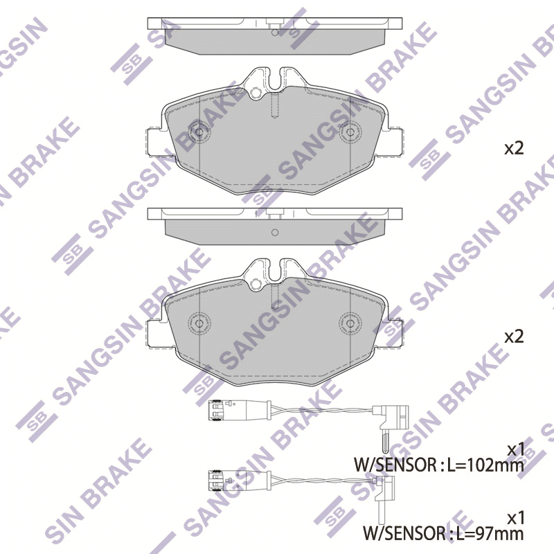 Передние тормозные колодки Sangsin SP2194