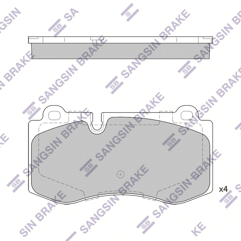 Передние тормозные колодки Sangsin SP2195