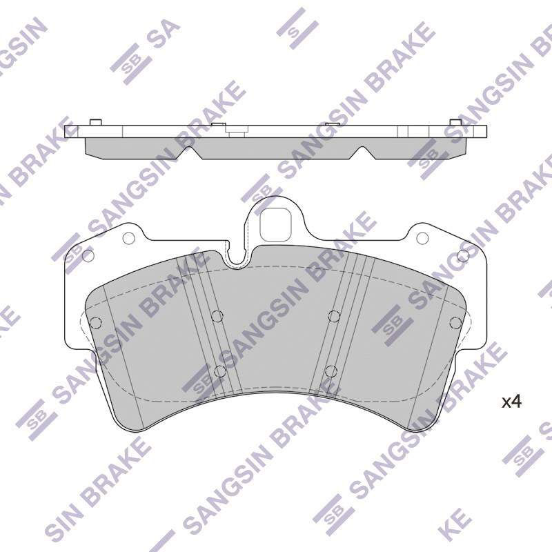 Передние тормозные колодки Sangsin SP2197