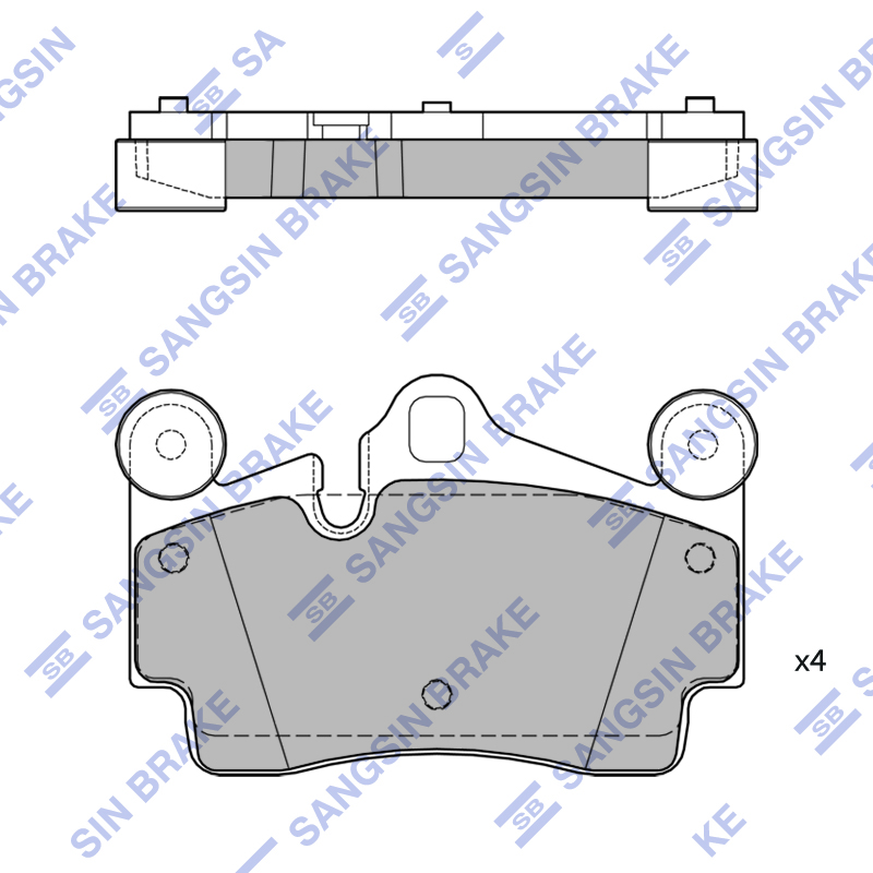 Задние тормозные колодки Sangsin SP2198