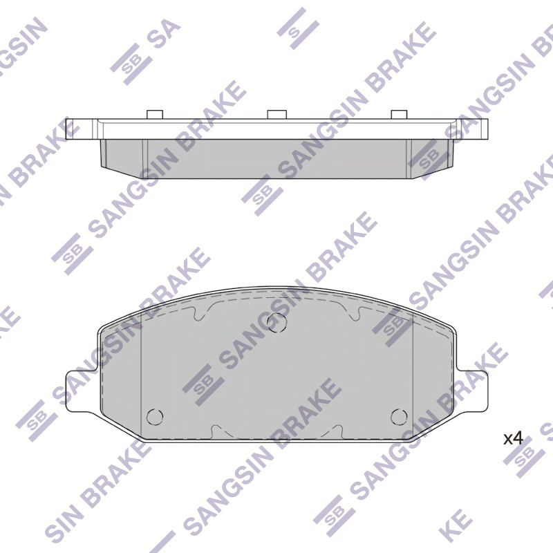 Передние тормозные колодки Sangsin SP2199