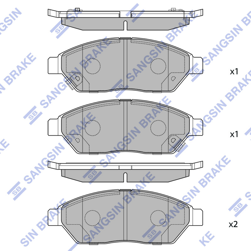 Передние тормозные колодки Sangsin SP2202