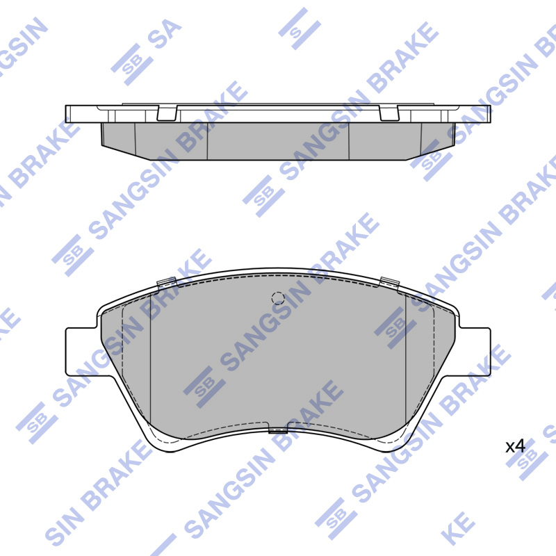 Передние тормозные колодки Sangsin SP2204