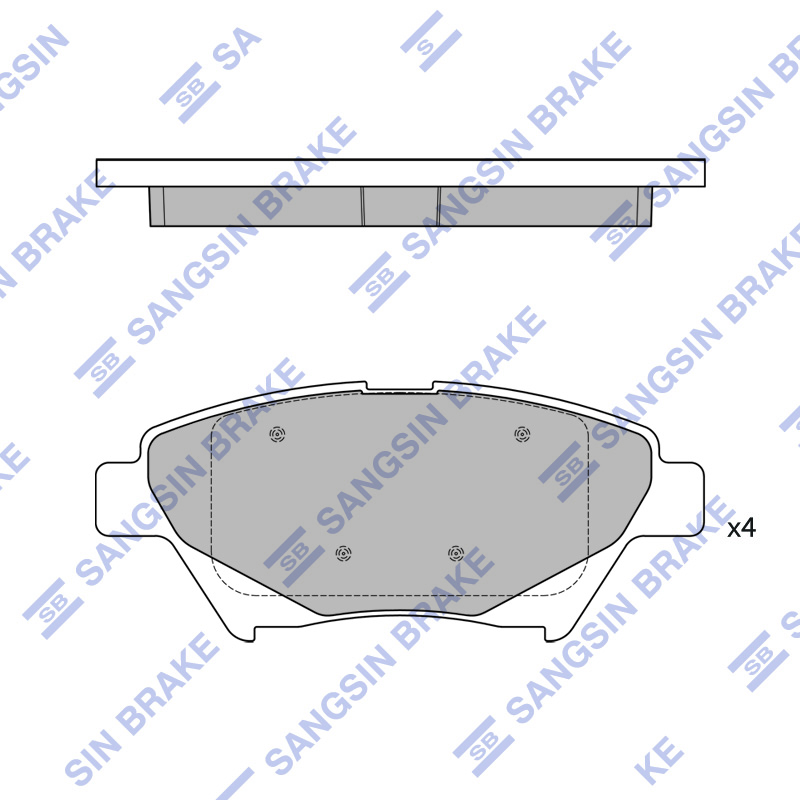 Передние тормозные колодки Sangsin SP2206