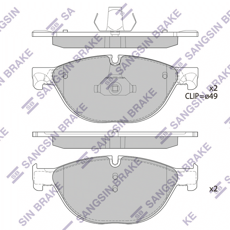 Передние тормозные колодки Sangsin SP2212