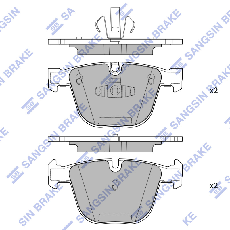Задние тормозные колодки Sangsin SP2213