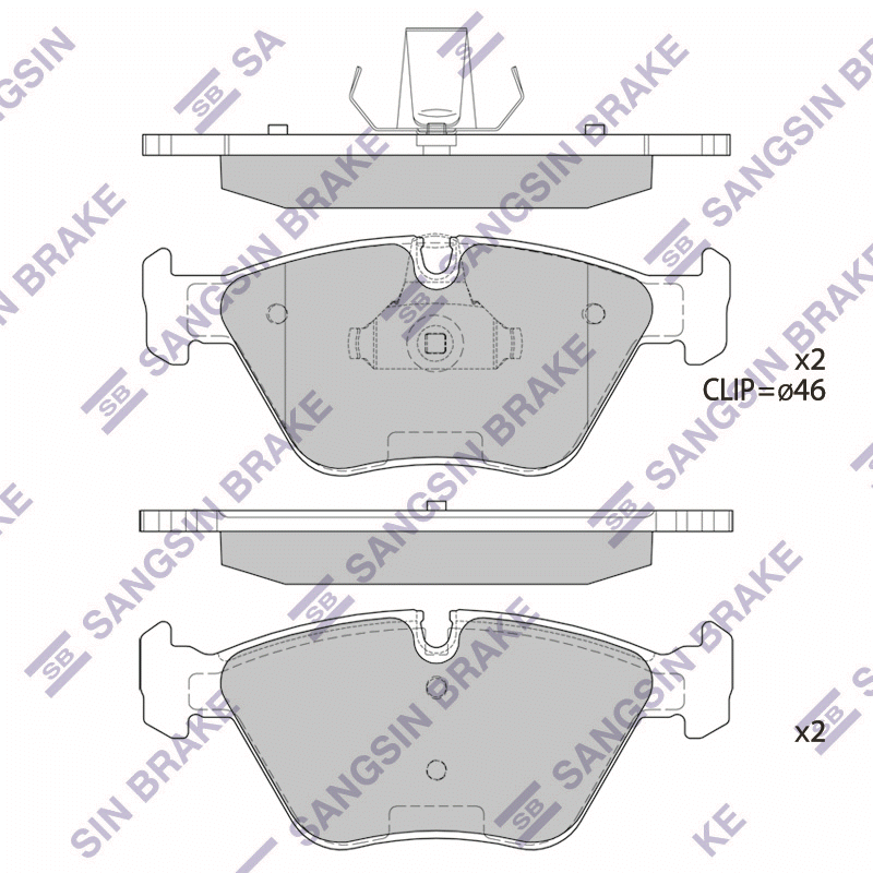 Передние тормозные колодки Sangsin SP2216