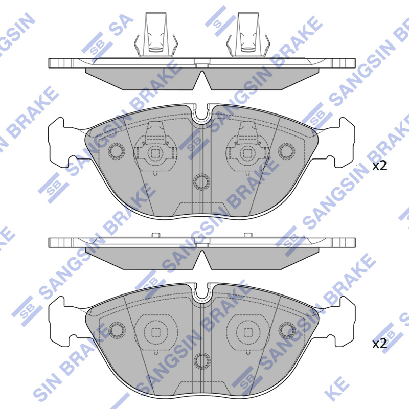 Передние тормозные колодки Sangsin SP2217